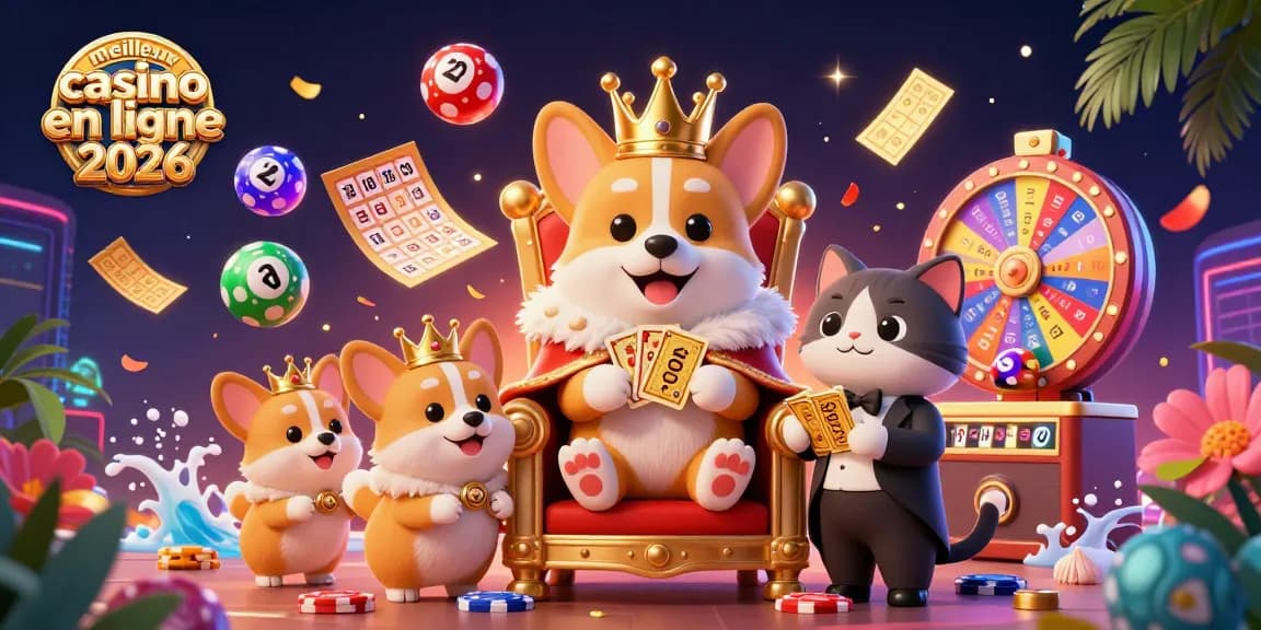 Jouer sur le meilleur casino en ligne 2026 avec les moments festifs des corgis et loteries colorées.