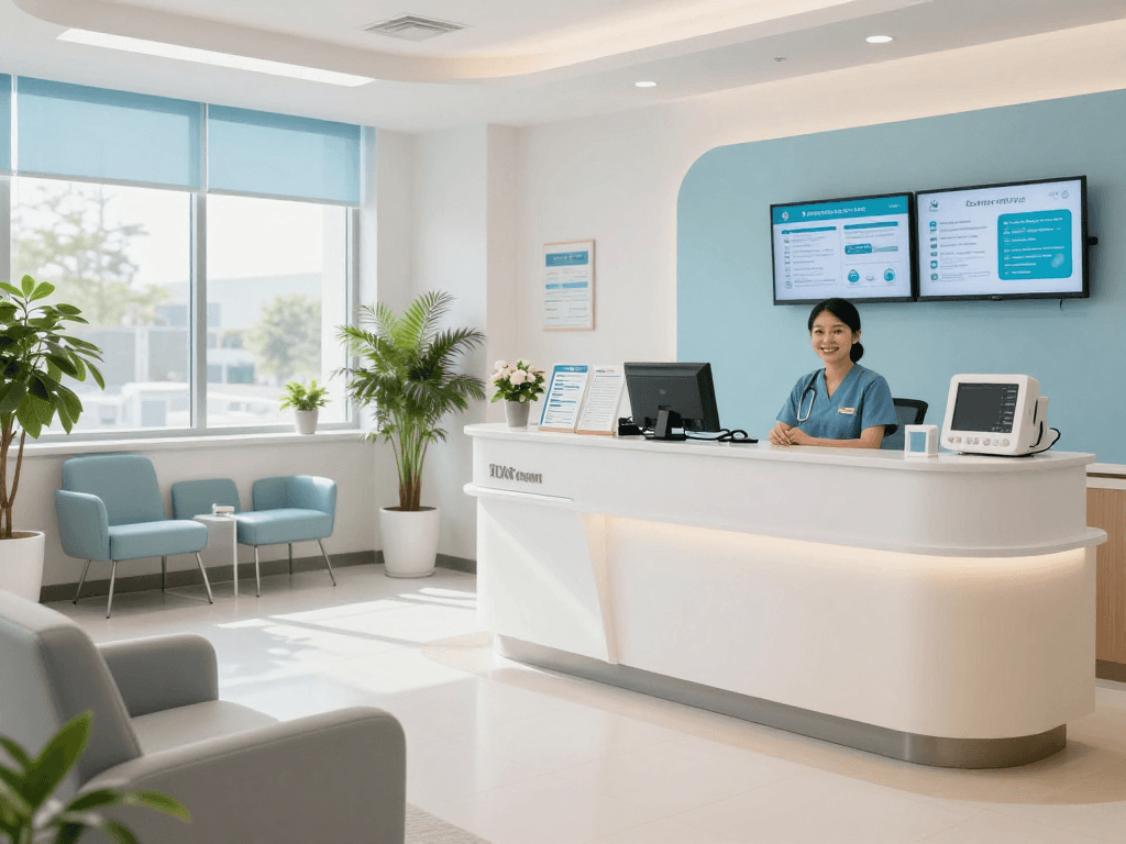 "slot7000 healthcare services, patient care in a modern clinic"