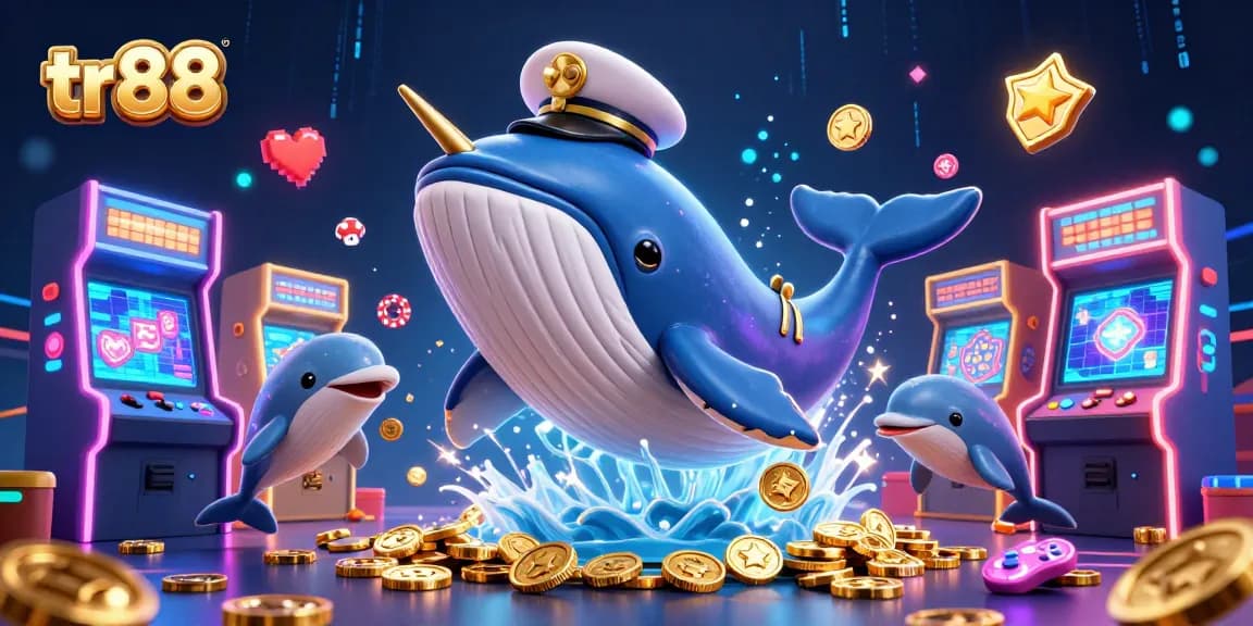 Engage in thrilling gameplay at tr88 with vibrant casino-themed 3D characters and arcade elements.