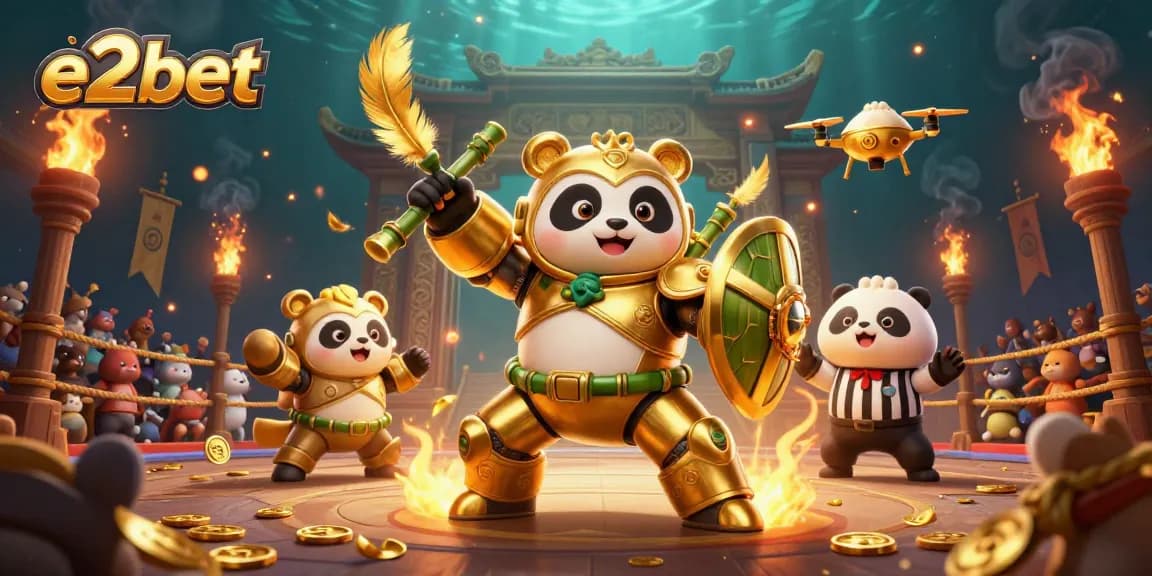 Experience thrilling gameplay at e2bet with a captivating 3D illustration showcasing vibrant casino action.