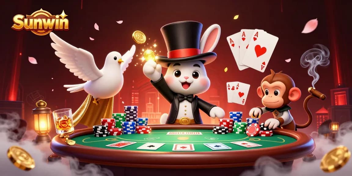 Experience thrilling gaming at Sunwin with vibrant characters and engaging casino elements.
