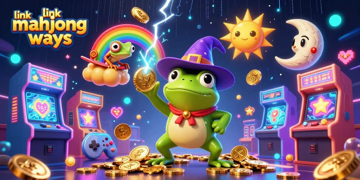 Spin to win on link mahjong ways with a dazzling storm of golden coins and vibrant characters!