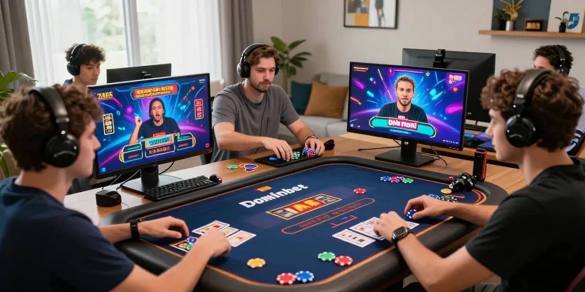 Players enjoying online Dominobet gaming with vibrant graphics and engaging atmosphere.