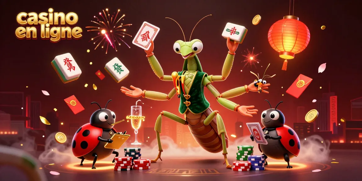 Profitez d'une expérience de casino en ligne immersive avec cette illustration riche en détails, combinant jeux et ambiance festive.