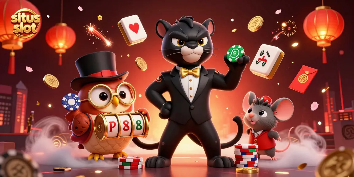 Memenangkan jackpot situs slot menarik dengan karakter kartun beruang dan hiasan gaya kasino