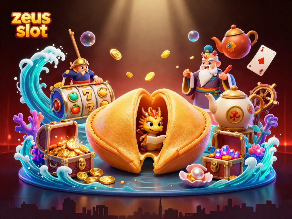 Engage with the zeus slot through a vibrant 3D illustration showcasing dynamic casino elements.