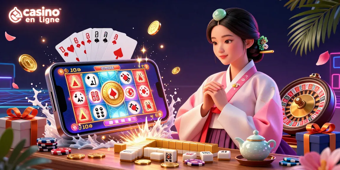 Jouez à des jeux excitants sur casino en ligne avec des machines à sous vibrantes et des éléments de casino en 3D.