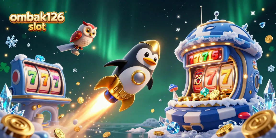 Mengalami keseruan bermain ombak126 slot dengan simbol jackpot dan slot reels berkilau di latar luar angkasa.