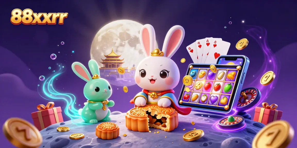 Spin the reels with 88xxrr while celebrating with a moon rabbit and golden prizes