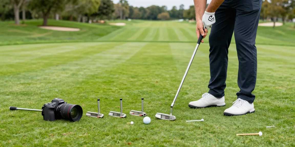 Meninjau ulasan putter di https://puttperfection.com/putter-reviews dengan koleksi putter di lapangan golf indah.