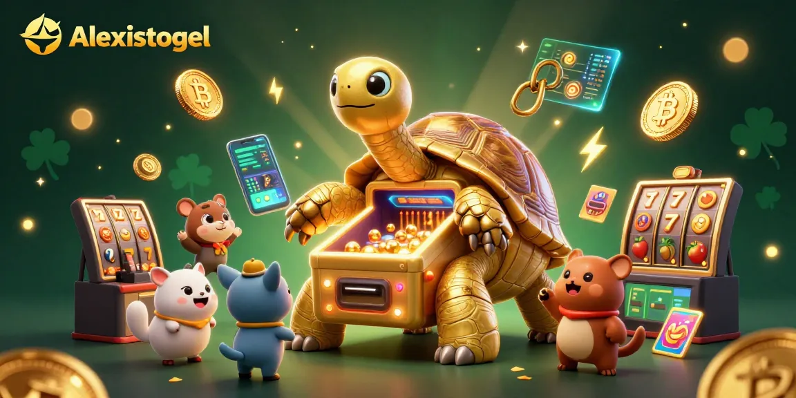 Engage with Alexistogel's thrilling slot machine experience through golden tortoise pinball play.