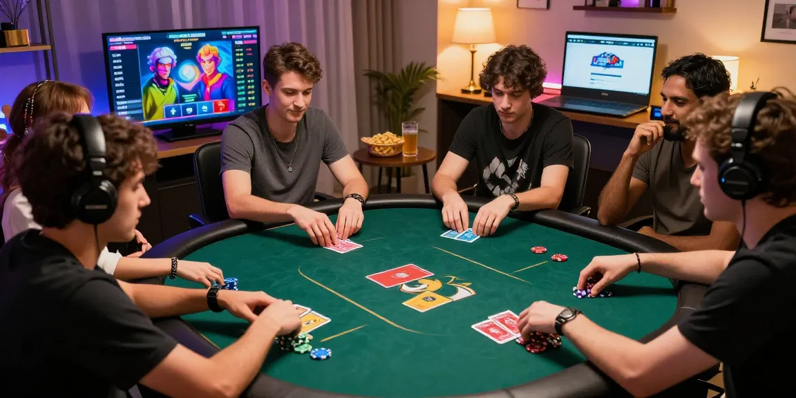 Exciting dynamic poker game at Dewa Poker showcasing Poker Idn Terpercaya with diverse players at a virtual table.