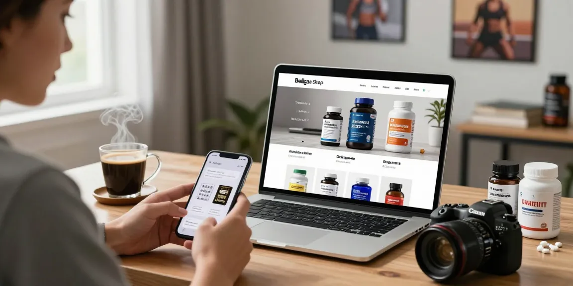 Beligas Shop offers a user-friendly online experience for buying anabolic steroids in a modern home office.