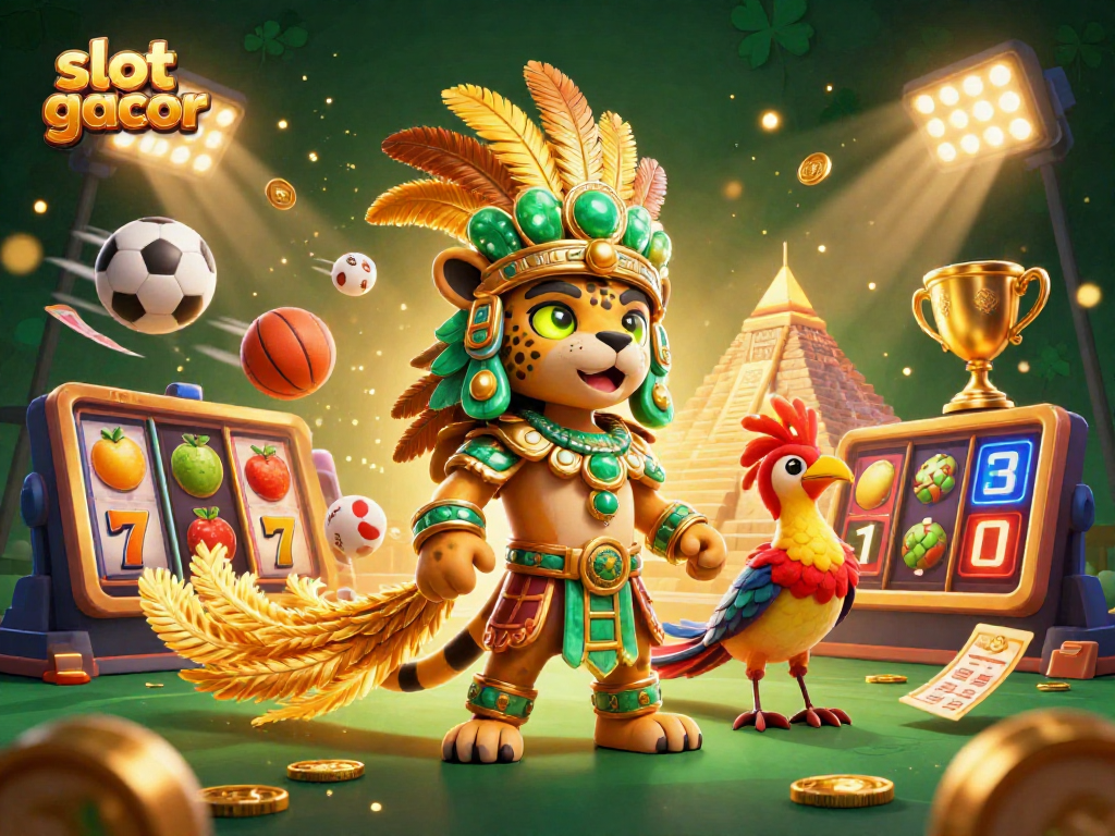 Experience thrilling slot gacor action with our vibrant 3D illustration featuring dynamic gameplay elements.