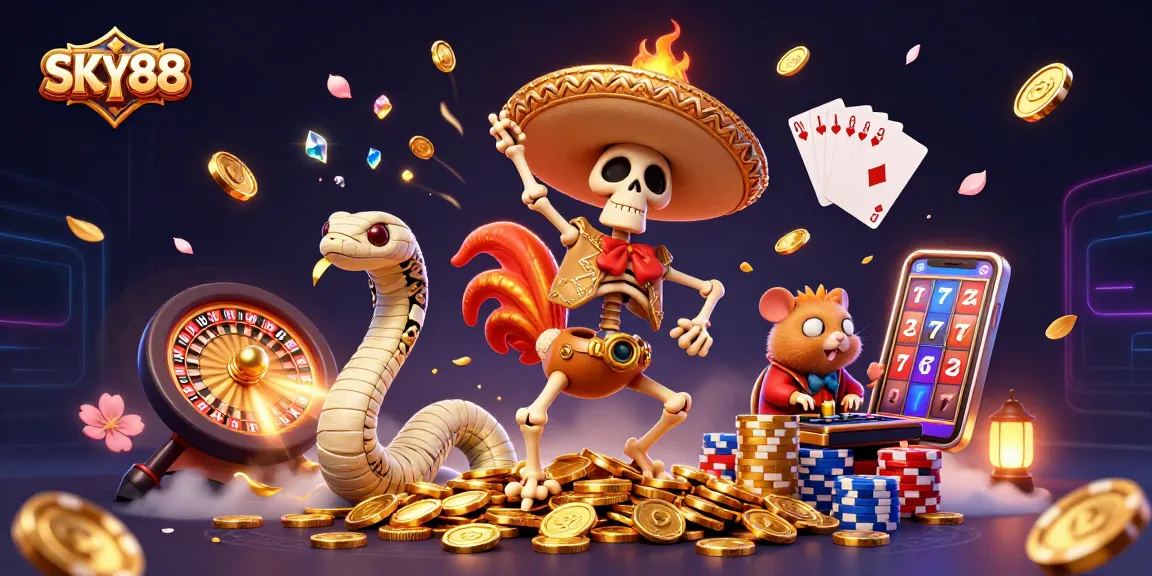 Sky88 ignites excitement for gamblers with a vibrant casino scene of wins and celebrations.
