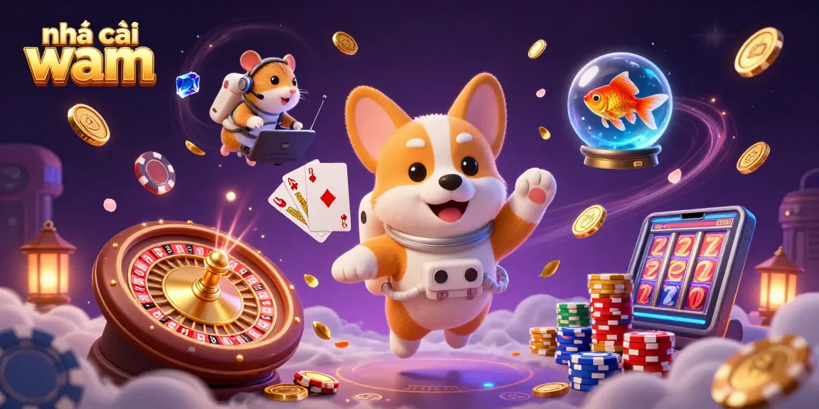 Experience the thrilling atmosphere at nhà cái vmax, featuring a vibrant casino scene with flying chips and coins.