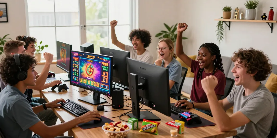 Exciting online gaming scene highlighting deposit pulsa tanpa potongan in a lively home environment