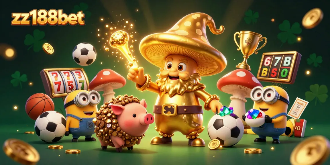 Experience the thrill of winning with zz188bet's vibrant 3D casino scene, featuring magic and sports