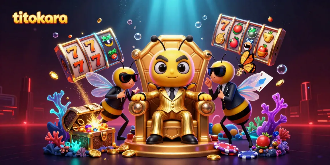 Win big with titokara's vibrant online casino featuring a buzzing bumblebee mob boss.
