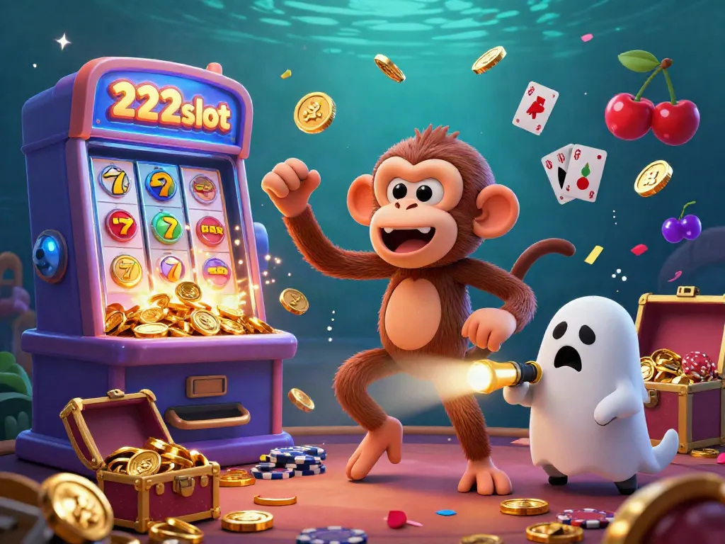Menyentuh jackpot dengan 222slot, gambar kasino yang penuh keuntungan dan keceriaan.