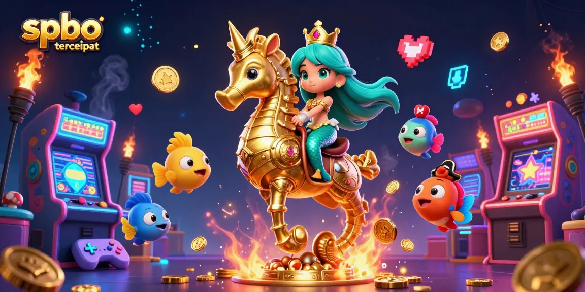 Experience spbo tercepat thrills with a vibrant 3D illustration of a mermaid princess in a casino adventure.