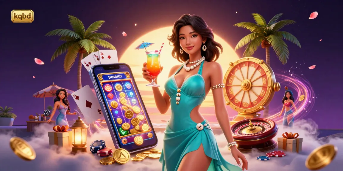 Experience kqbd with dynamic gaming visuals showcasing tropical casino excitement and detailed elements.