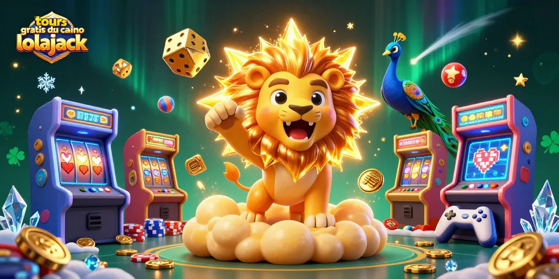 Experience the thrill of winning with tours gratuits du casino lolajack in a vibrant 3D casino illustration.