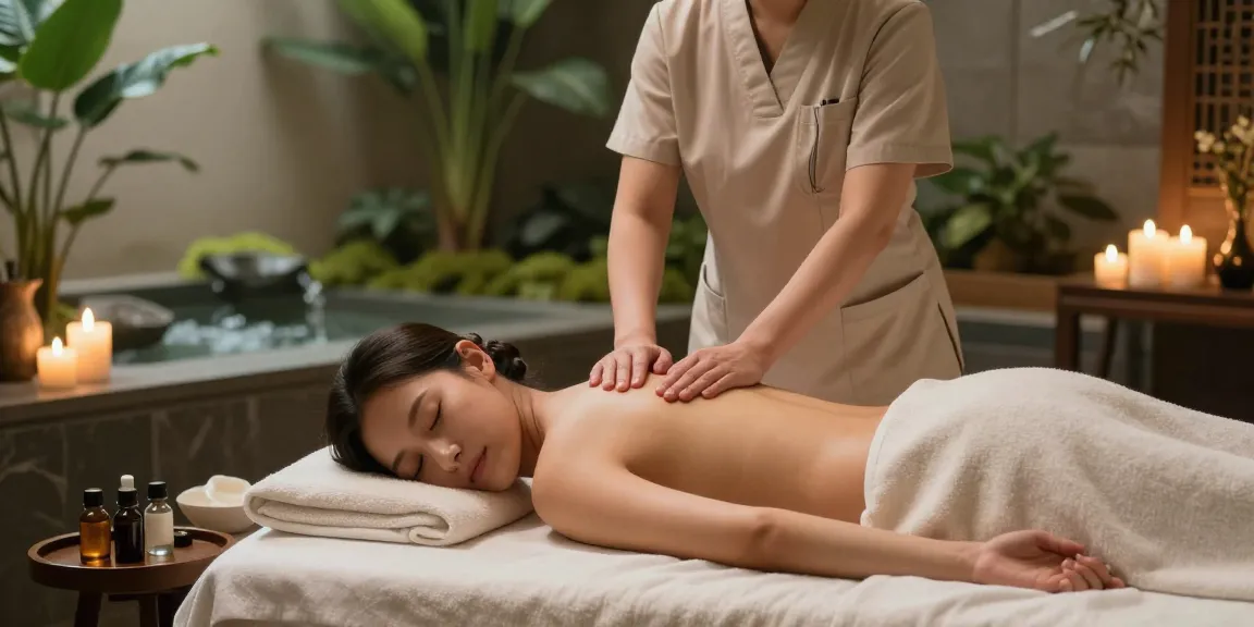 Enjoying 안양출장마사지 in a tranquil spa setting with therapeutic ambiance.