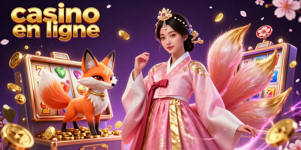 Participez à des jeux de casino en ligne palpitants à travers une illustration 3D captivante remplie d'éléments de machines à sous dynamiques.