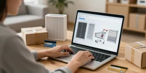 Waterdrop Replacement filter for Frigidaire® & Electrolux® Paultra® Refrigerator Air Filter showcased during an online shopping experience. Best deals for buyers on e-commerce platforms.