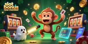Engage in the exciting slot bonus new member experience with dazzling visuals of animated casino elements.