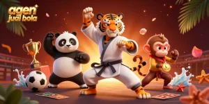 Experience thrilling moments in agen judi bola with vibrant characters and energetic betting elements.