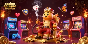 Jouez au casino en ligne France avec des machines à sous et jackpots dans une illustration 3D captivante.