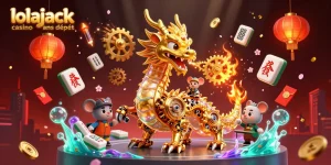 Experience the thrill of lolajack casino sans dépôt with a dynamic 3D illustration featuring rich gaming elements and characters.