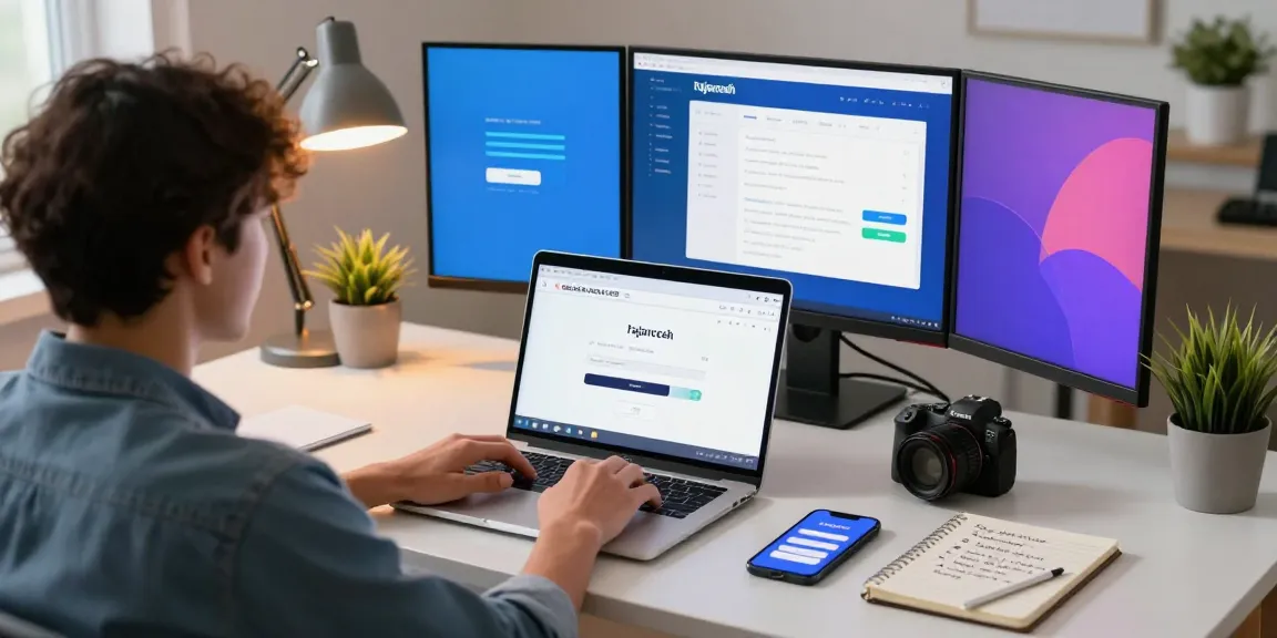 Akses rajareceh login yang aman dan cepat di ruang kerja modern dengan teknologi canggih.