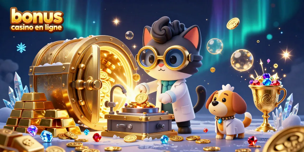 Jouer avec le bonus casino en ligne dans un monde graphique de jeux, trésors et surprises