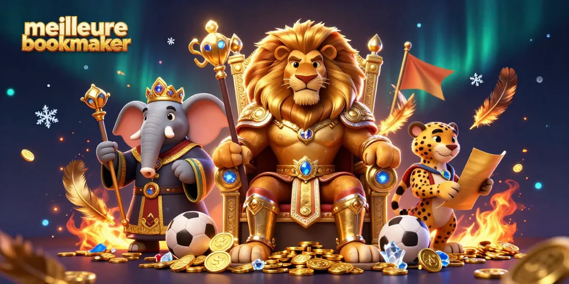 Le meilleur bookmaker révèle des stratégies gagnantes avec un roi lion en armure, un éléphant sage et un guépard rapide.