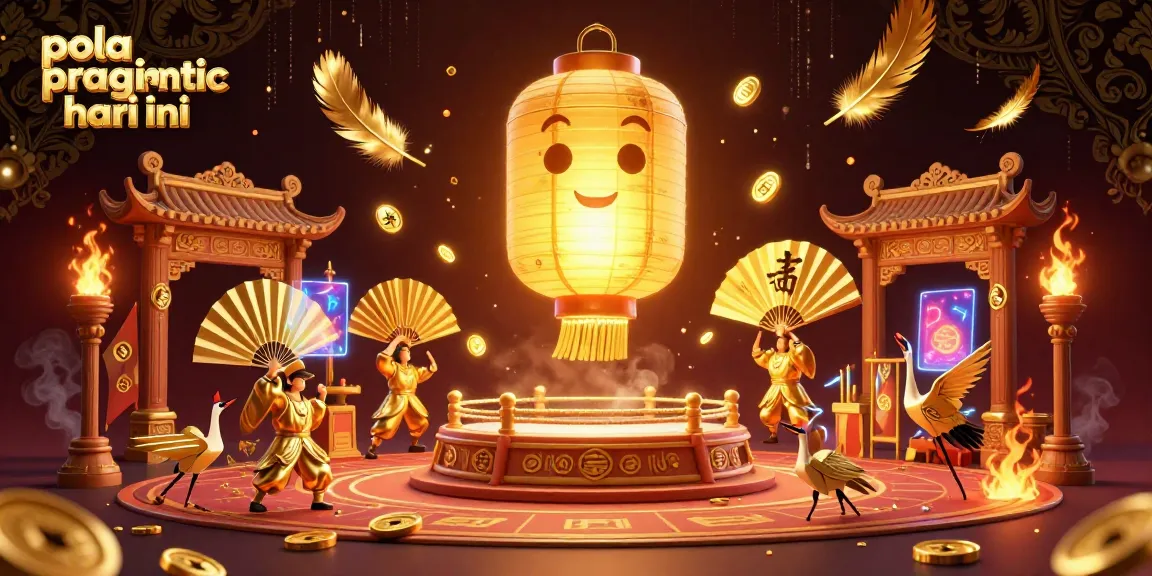Experience the vibrant energy of pola pragmatic hari ini with golden lanterns and lucky symbols illuminating the casino!