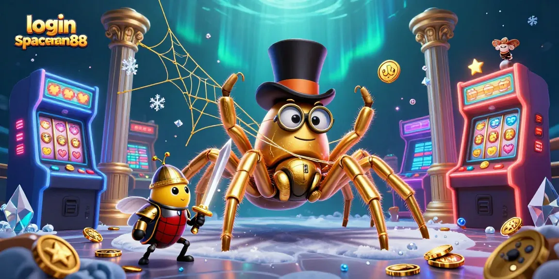 Engage in vibrant gaming action at login spaceman88 with colorful characters and casino elements.