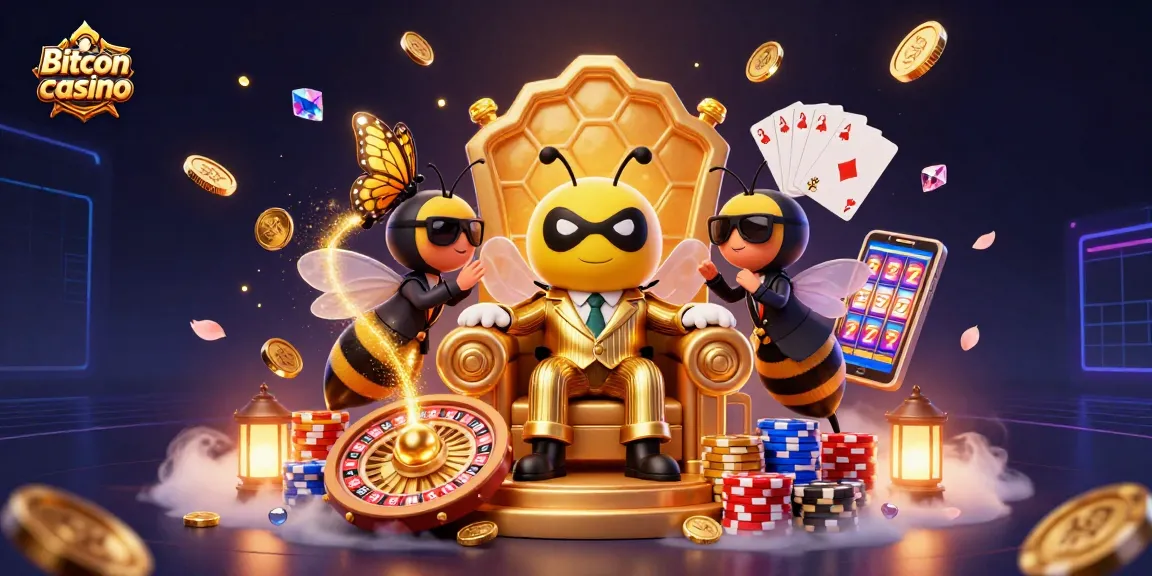 Gagnez à la roulette dans un Bitcoin casino avec un boss en costume doré entouré de gardes et d'une informatrice.