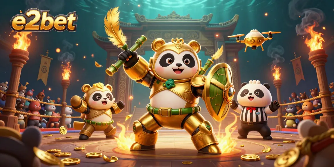 Experience thrilling gameplay at e2bet with a captivating 3D illustration showcasing vibrant casino action.