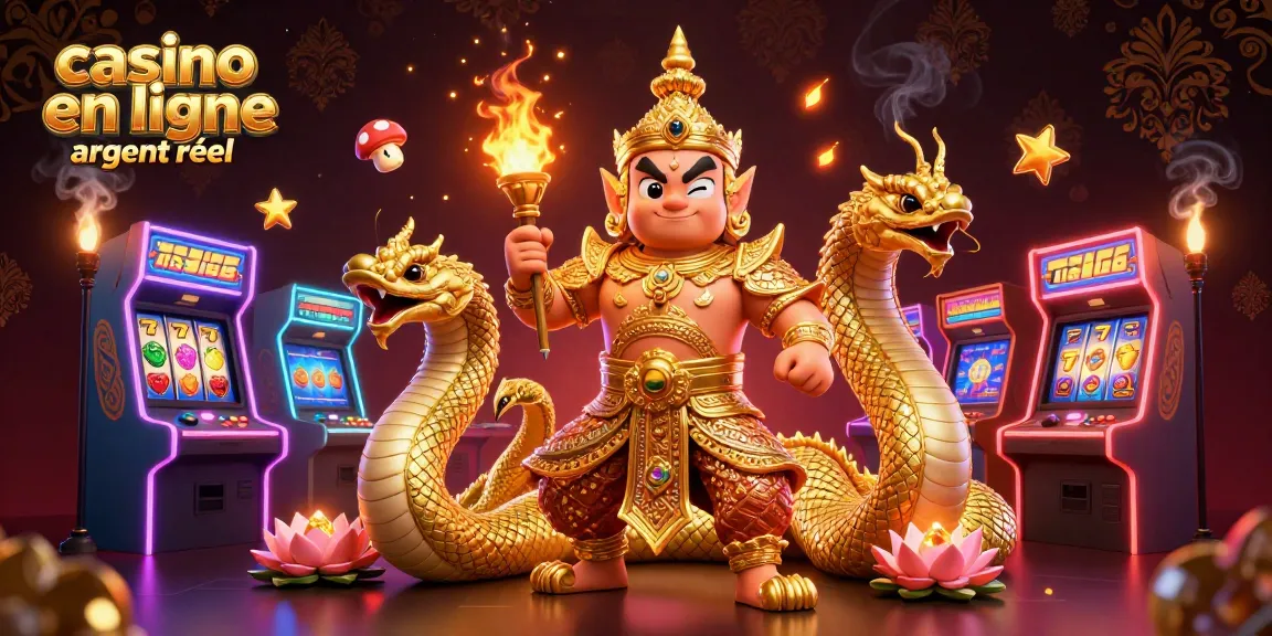 Plongez dans l'univers du casino en ligne argent réel avec nos personnages captivants et des machines à sous colorées.